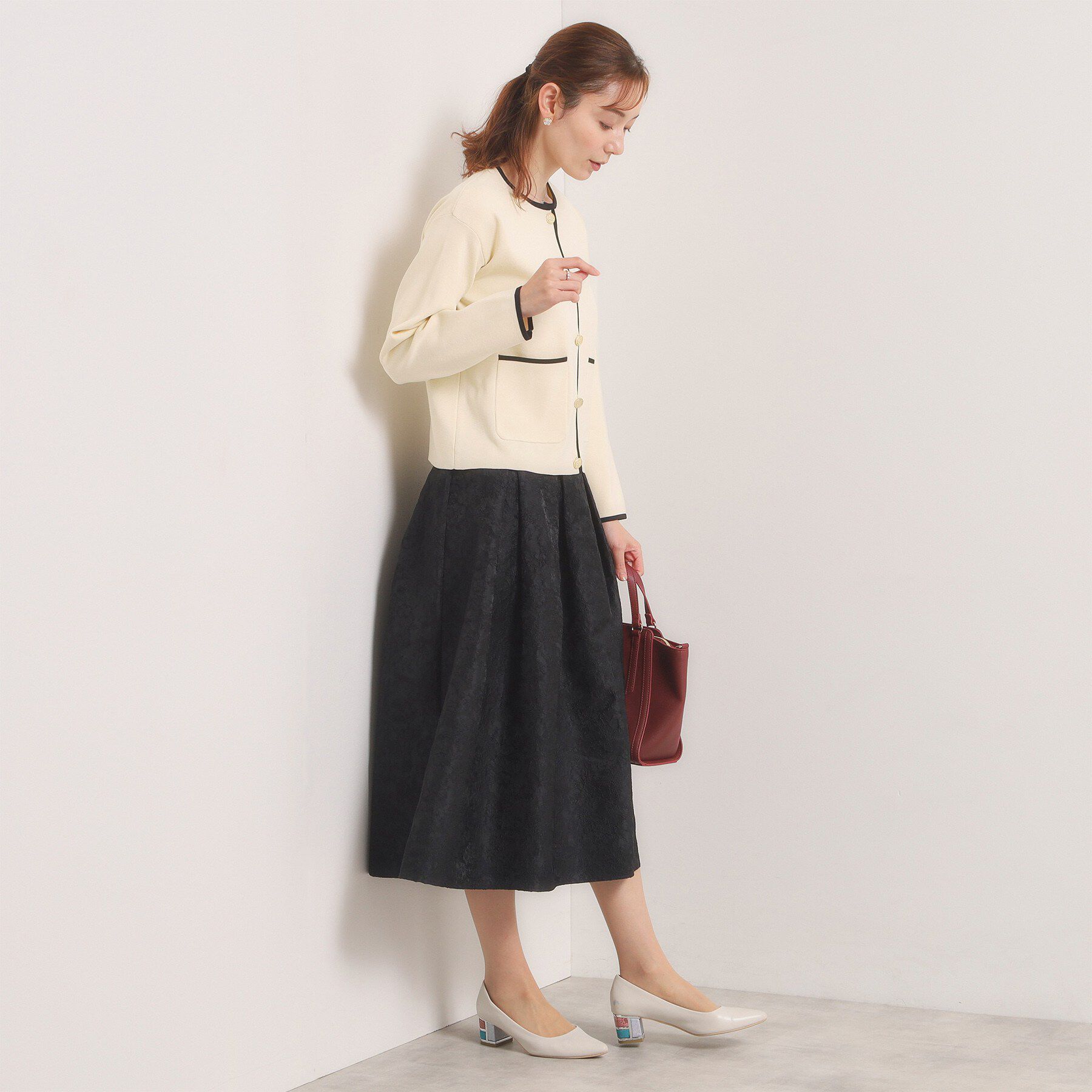 ITS&rsquo;DEMO「【入卒／手洗い可】配色ニットカーディガン」|カーディガン|