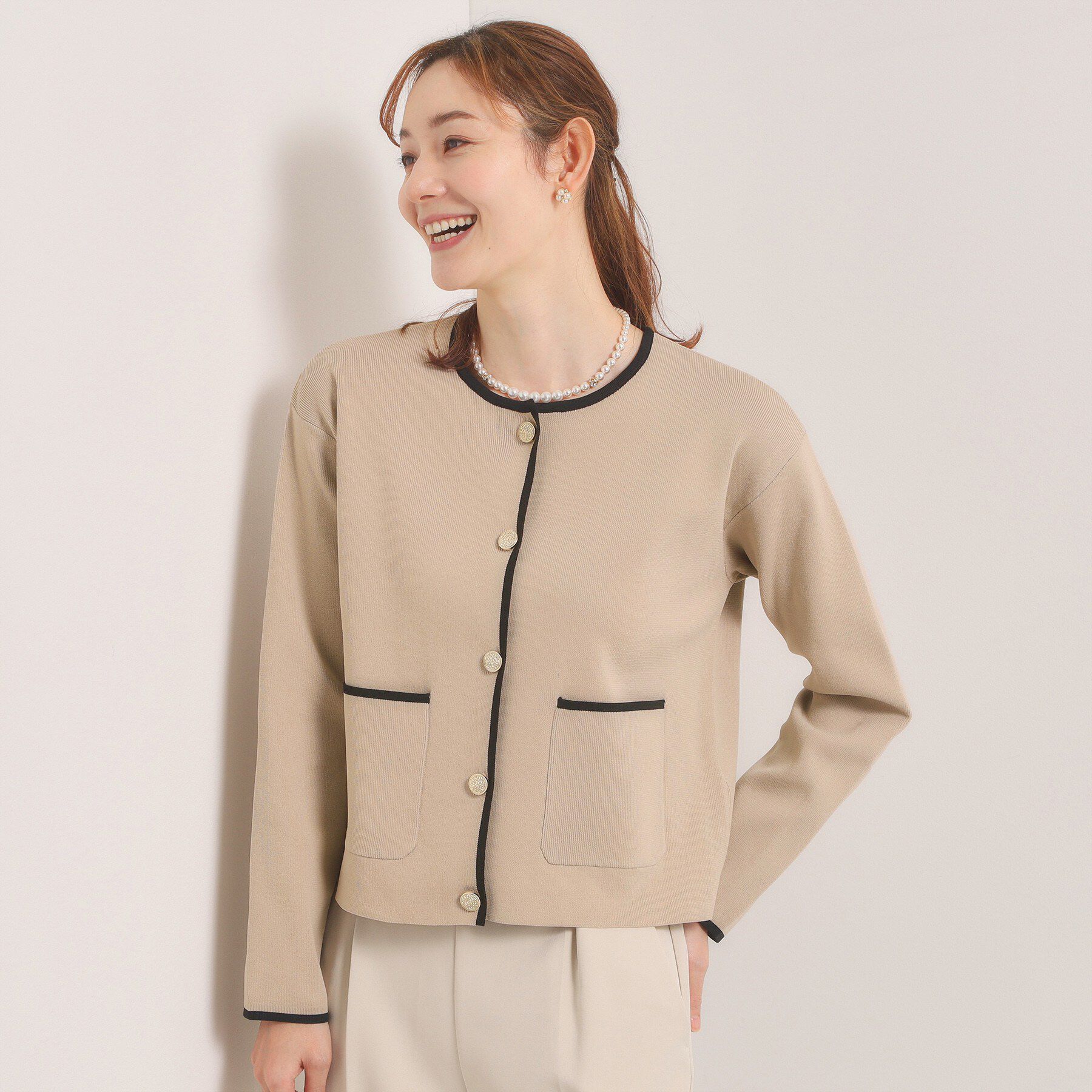 ITS&rsquo;DEMO「【入卒／手洗い可】配色ニットカーディガン」|カーディガン|