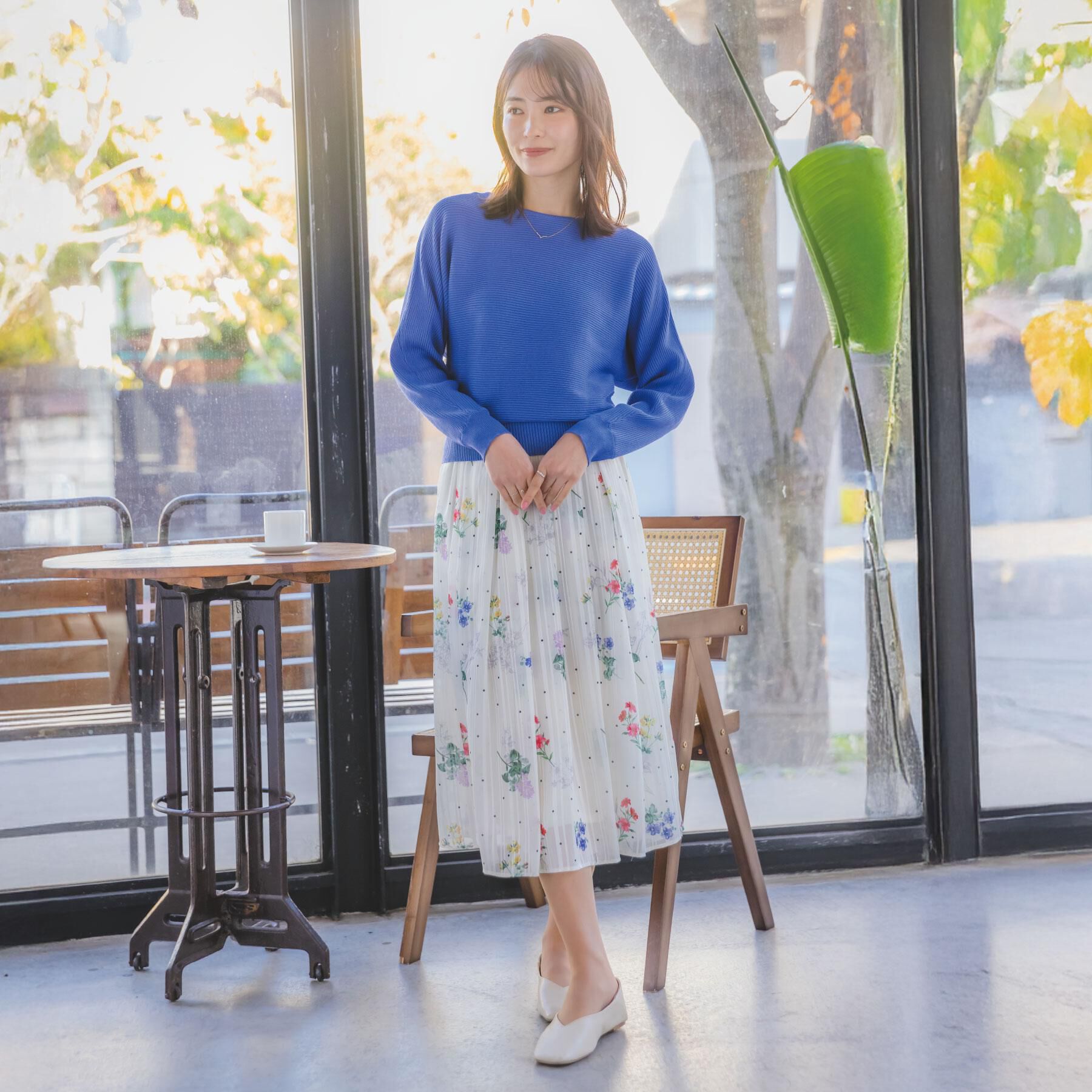 ITS&rsquo;DEMO「【洗濯機OK】花粉防止リブドルマンニット」|ニット・セーター|