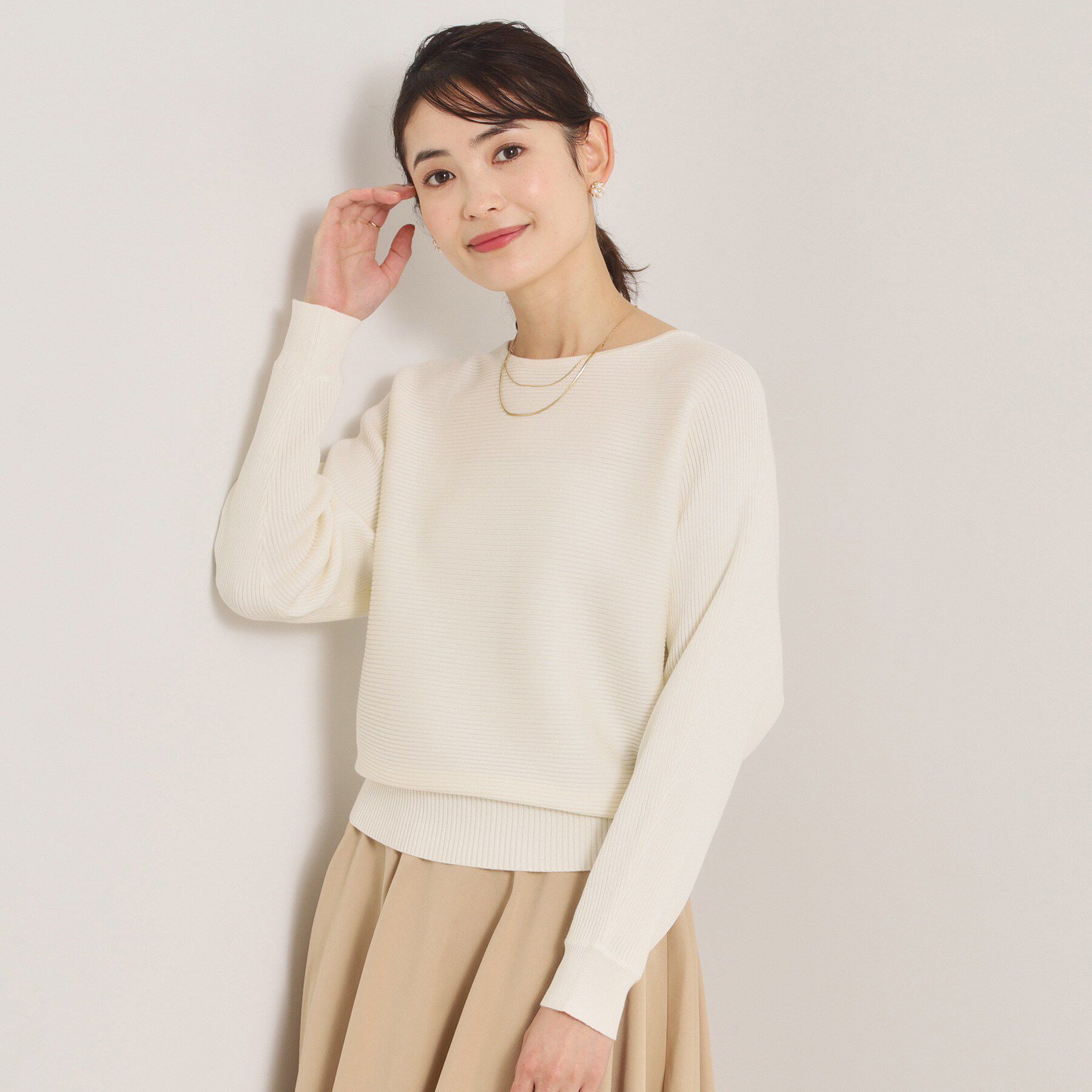 ITS&rsquo;DEMO「【洗濯機OK】花粉防止リブドルマンニット」|ニット・セーター|