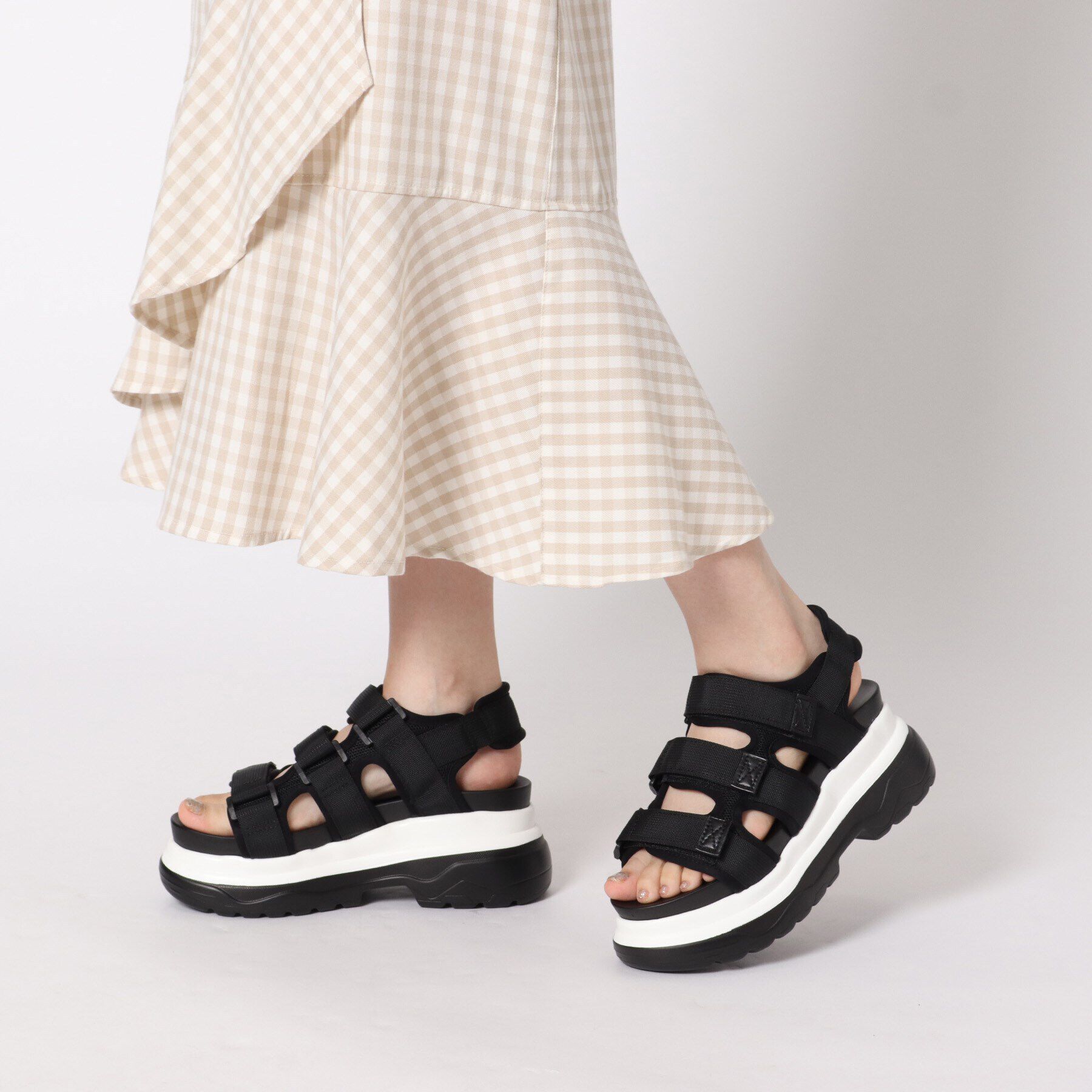 csT&P「軽量厚底2段ソール スポーツサンダル」|サンダル|