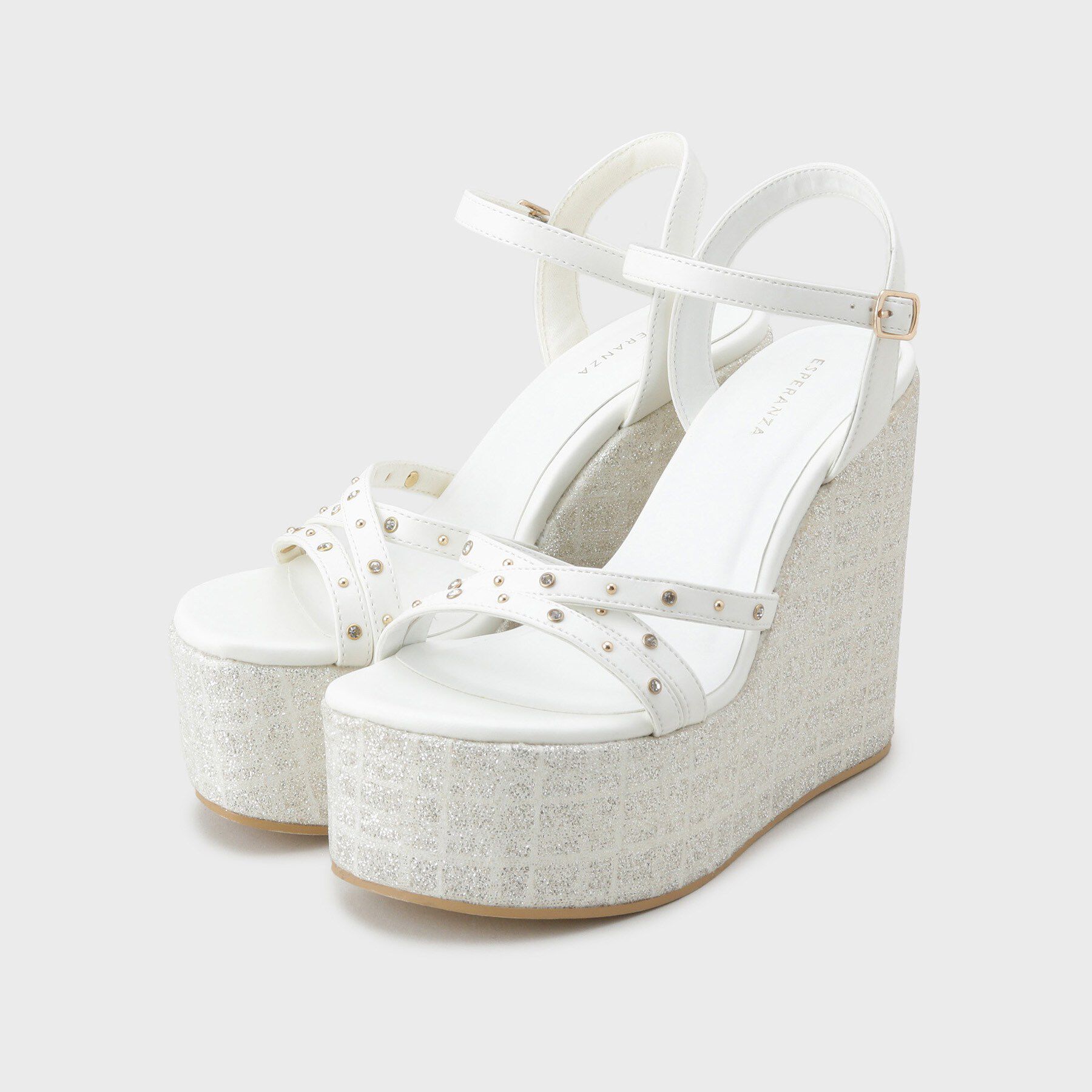 ESPERANZA「ビジュースタッズウェッジサンダル」|サンダル|