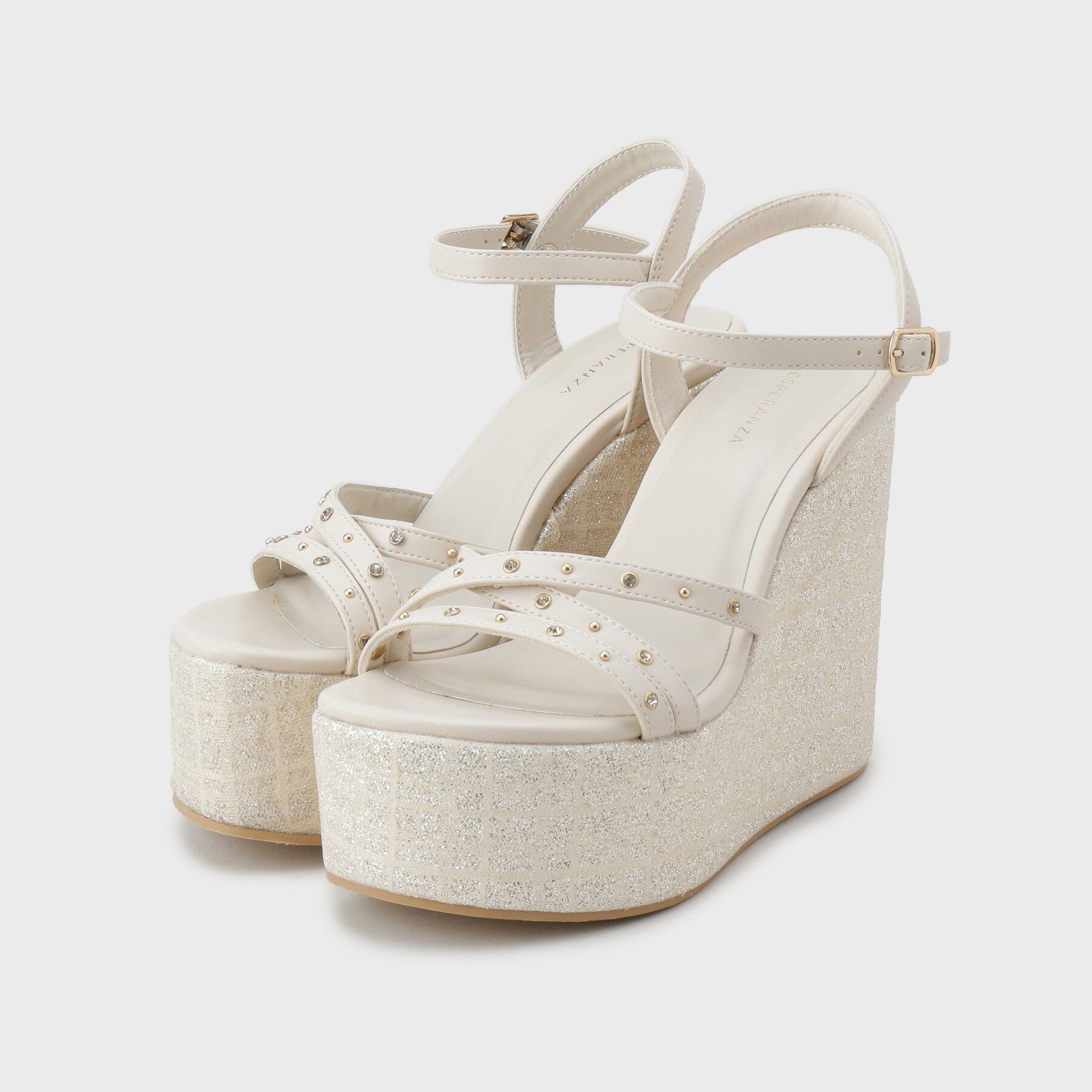 ESPERANZA「ビジュースタッズウェッジサンダル」|サンダル|