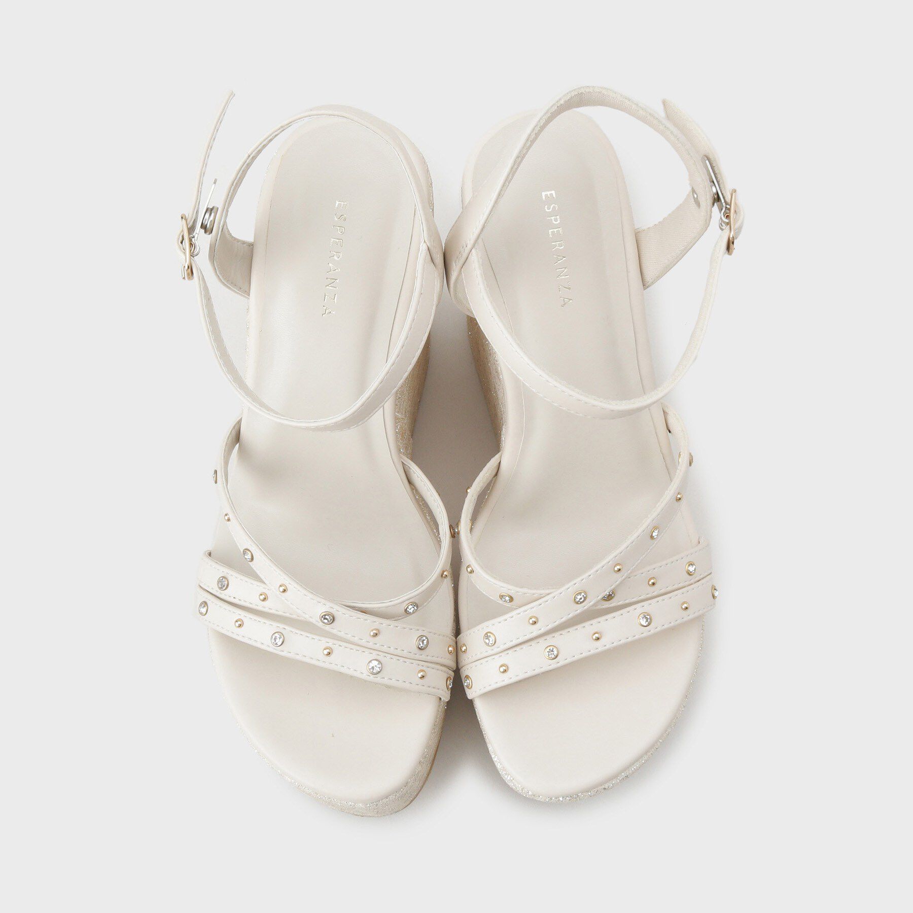 ESPERANZA「ビジュースタッズウェッジサンダル」|サンダル|