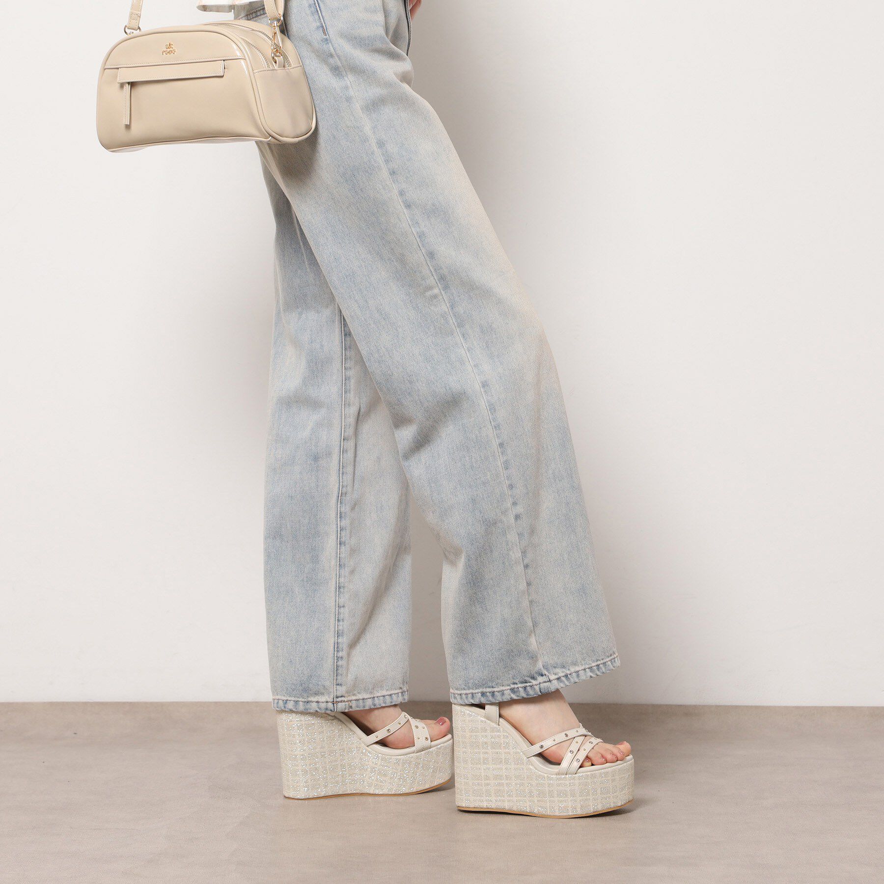 ESPERANZA「ビジュースタッズウェッジサンダル」|サンダル|