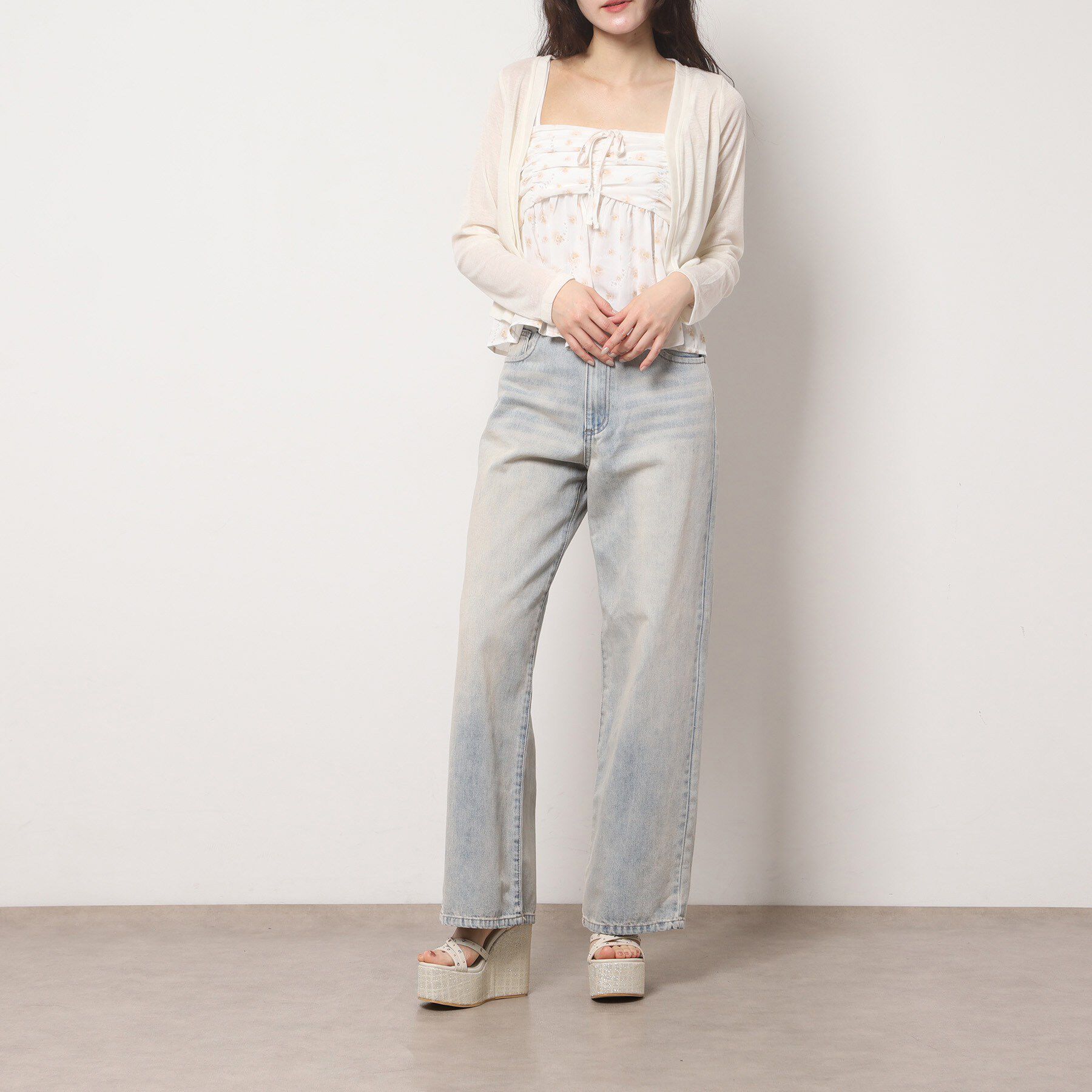 ESPERANZA「ビジュースタッズウェッジサンダル」|サンダル|