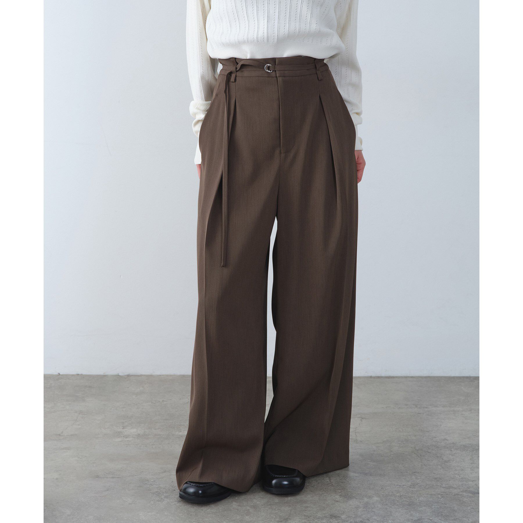 CODE A「urban tailor wide trousers」|その他|モカブラウン(042