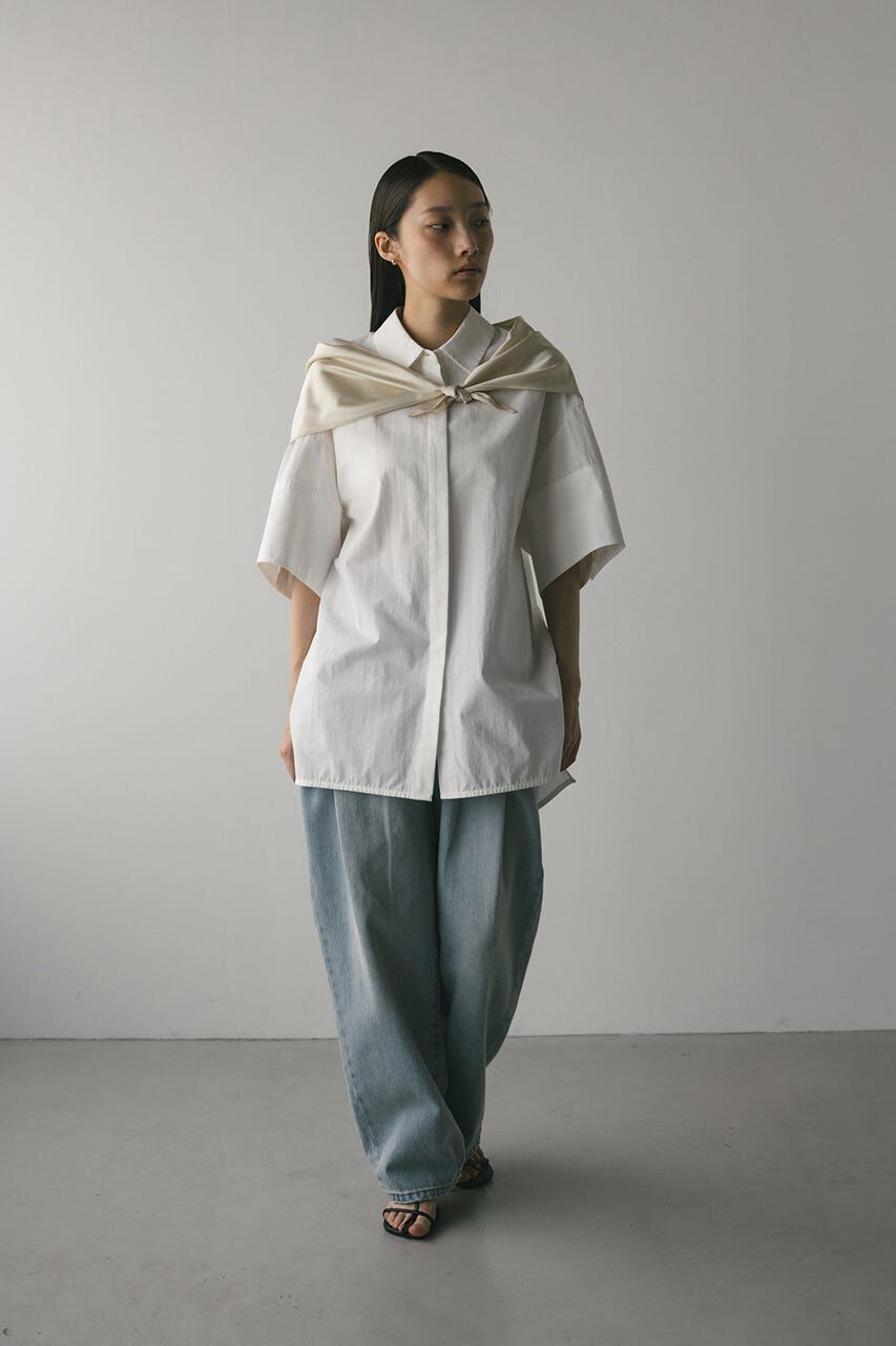 STYLEMIXER「ハーフスリーブオーバーサイズシャツ」|シャツ・ブラウス|