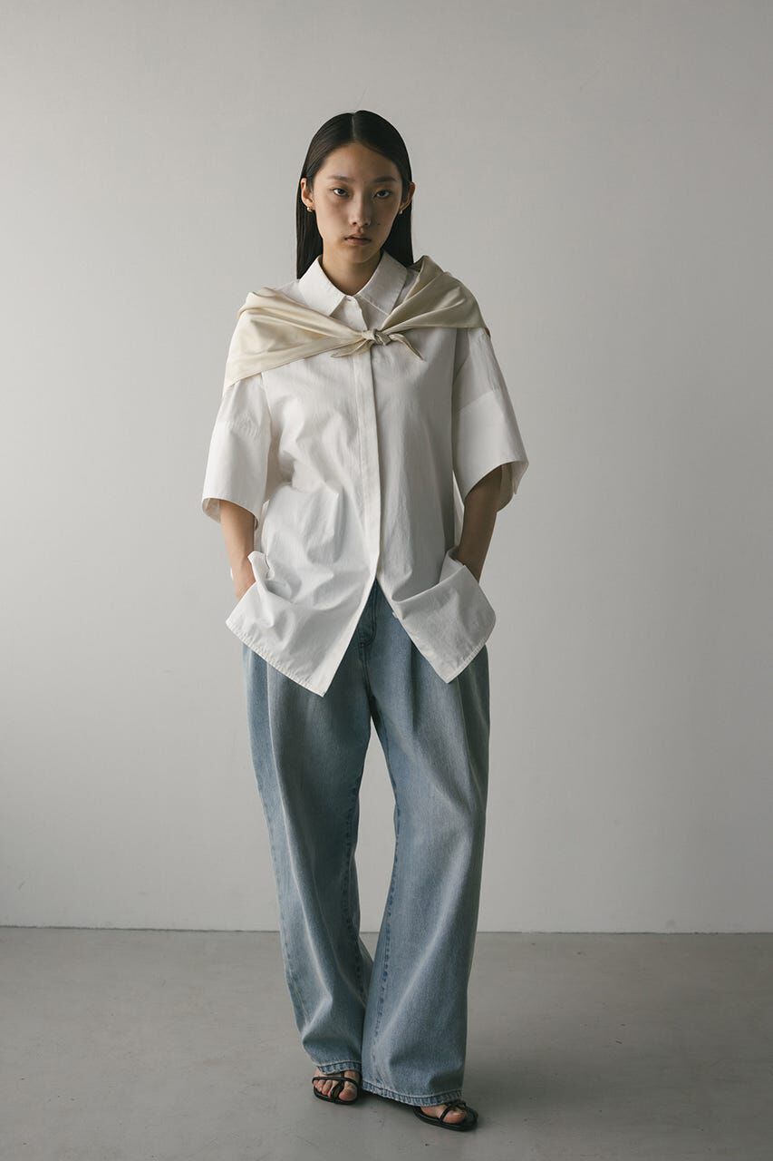 STYLEMIXER「ハーフスリーブオーバーサイズシャツ」|シャツ・ブラウス|