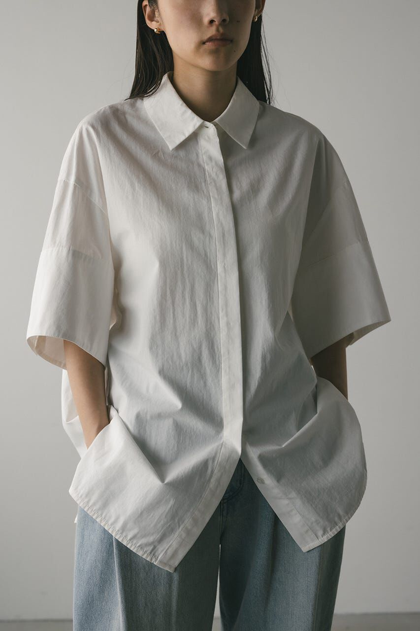 STYLEMIXER「ハーフスリーブオーバーサイズシャツ」|シャツ・ブラウス|