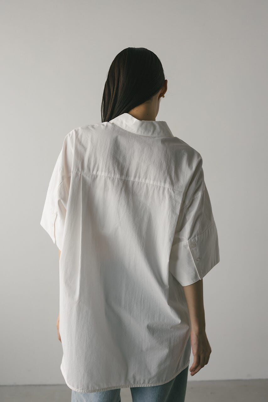STYLEMIXER「ハーフスリーブオーバーサイズシャツ」|シャツ・ブラウス|