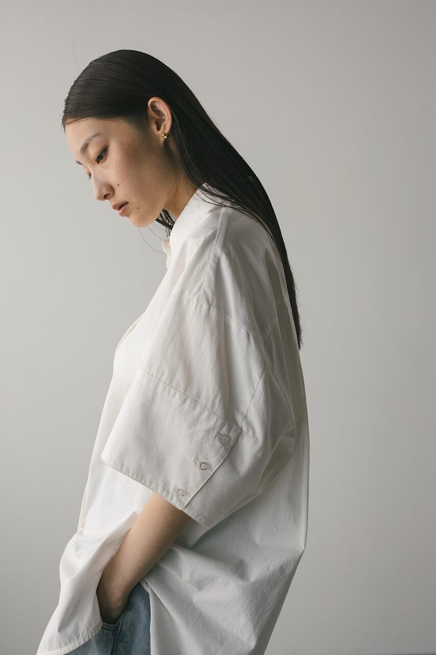 STYLEMIXER「ハーフスリーブオーバーサイズシャツ」|シャツ・ブラウス|