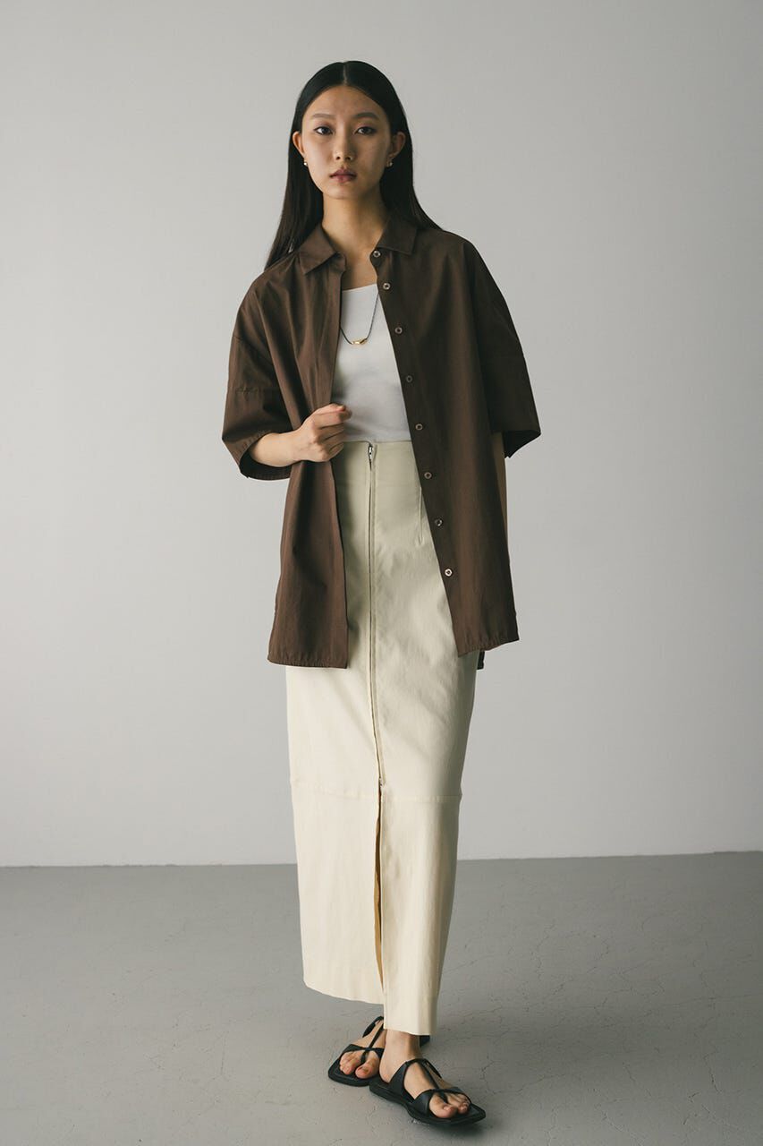 STYLEMIXER「ハーフスリーブオーバーサイズシャツ」|シャツ・ブラウス|BRN