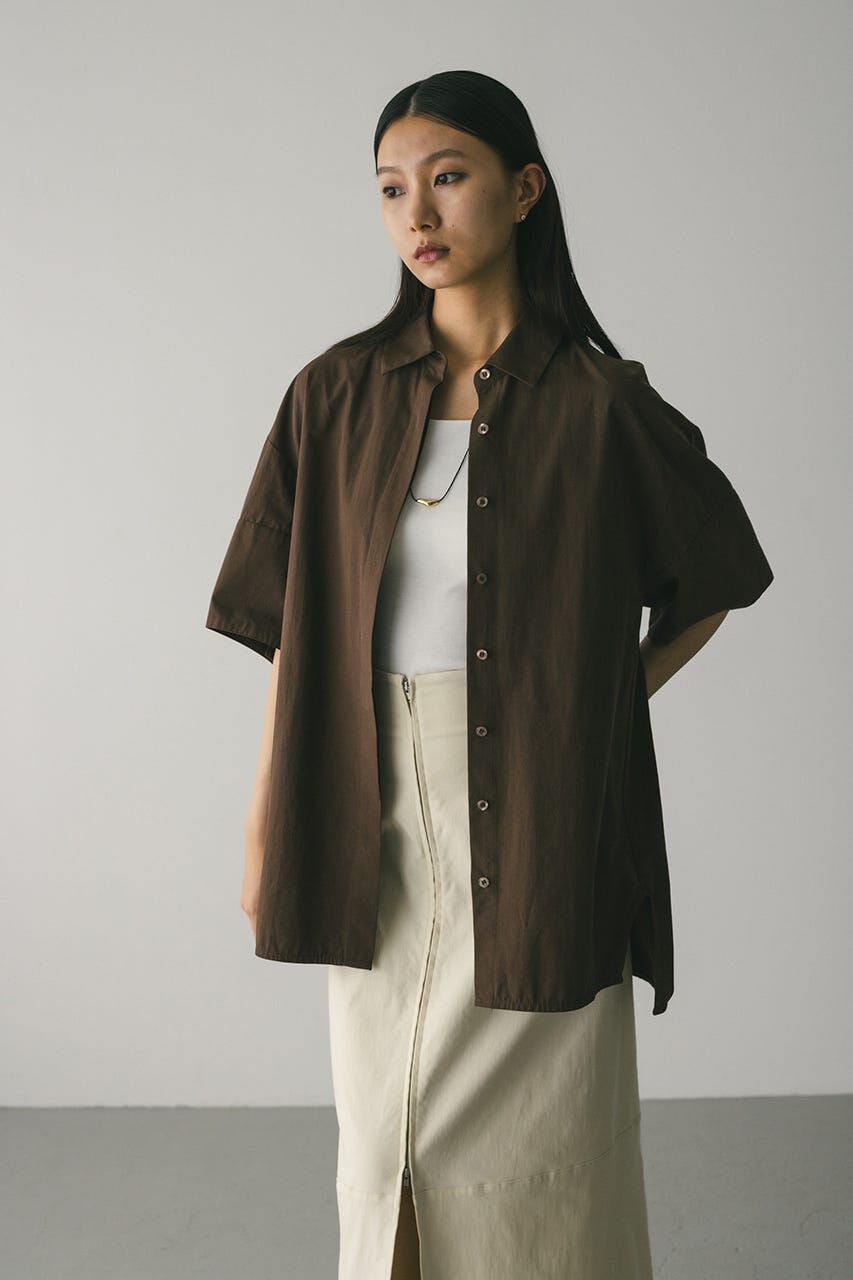 STYLEMIXER「ハーフスリーブオーバーサイズシャツ」|シャツ・ブラウス|