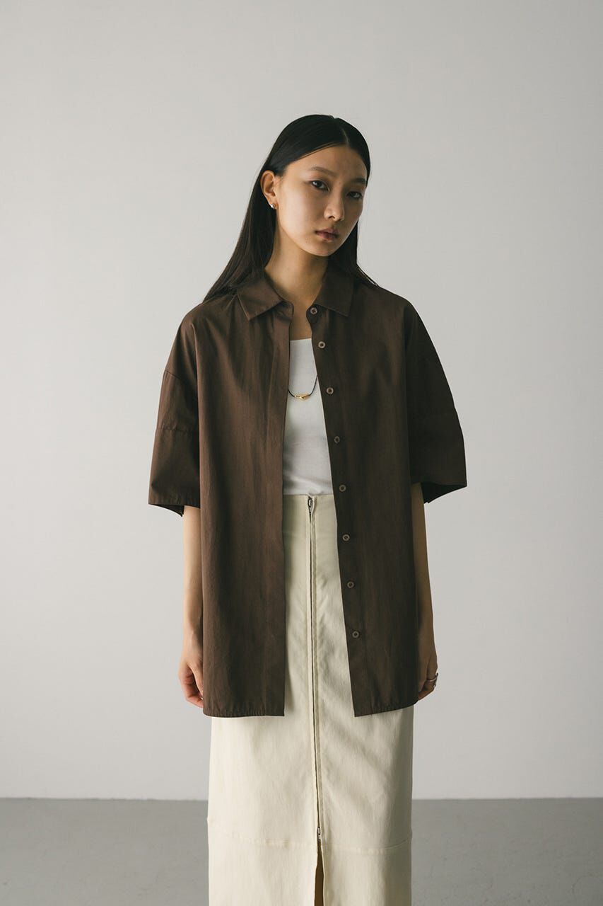STYLEMIXER「ハーフスリーブオーバーサイズシャツ」|シャツ・ブラウス|