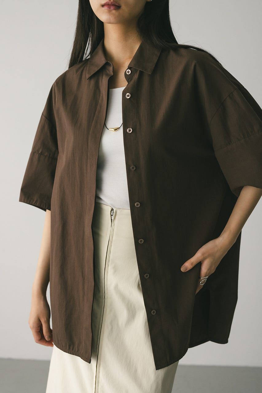 STYLEMIXER「ハーフスリーブオーバーサイズシャツ」|シャツ・ブラウス|