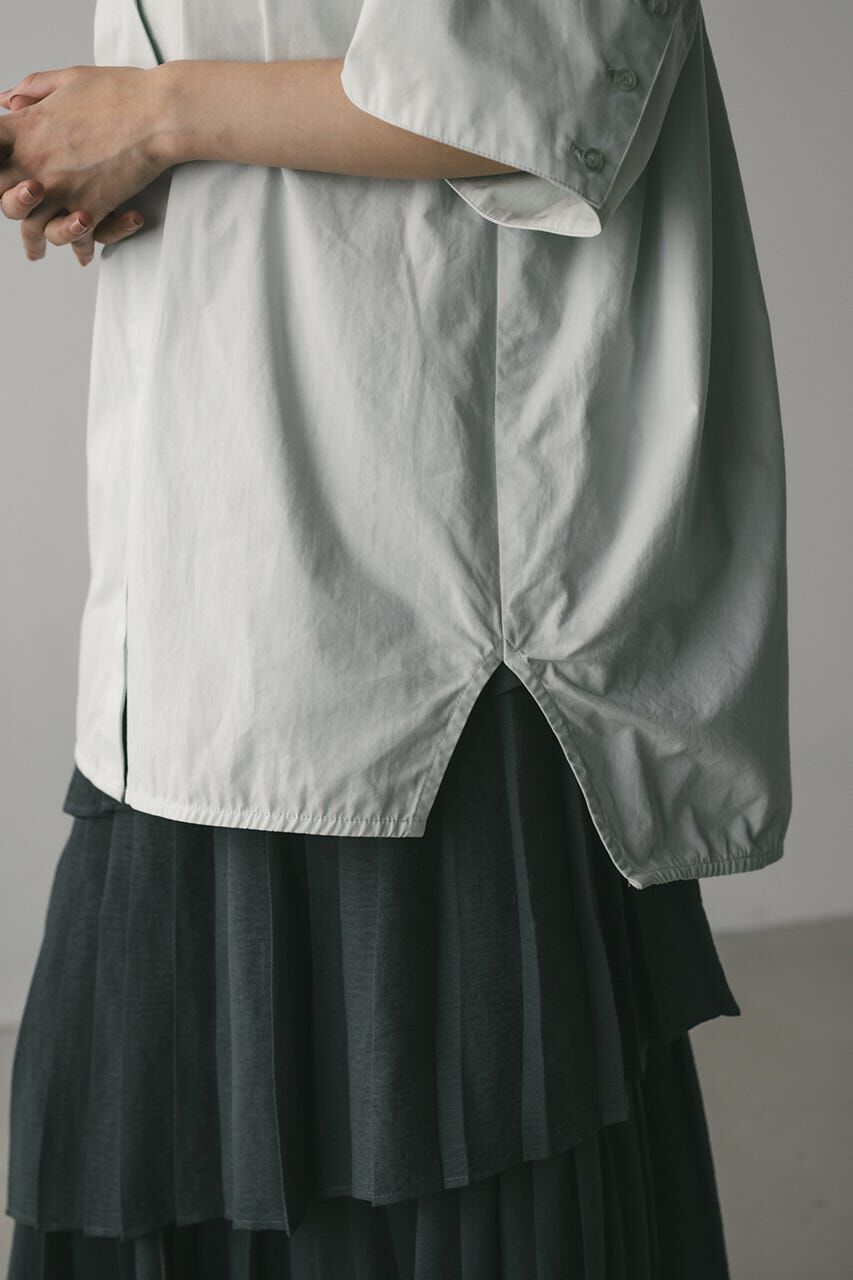 STYLEMIXER「ハーフスリーブオーバーサイズシャツ」|シャツ・ブラウス|