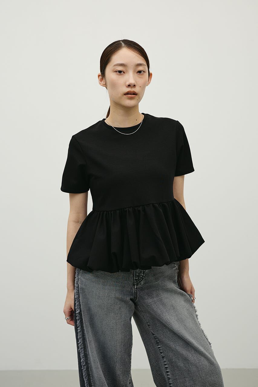 STYLEMIXER「ヘムバルーンカットトップ」|Tシャツ・カットソー|BLK