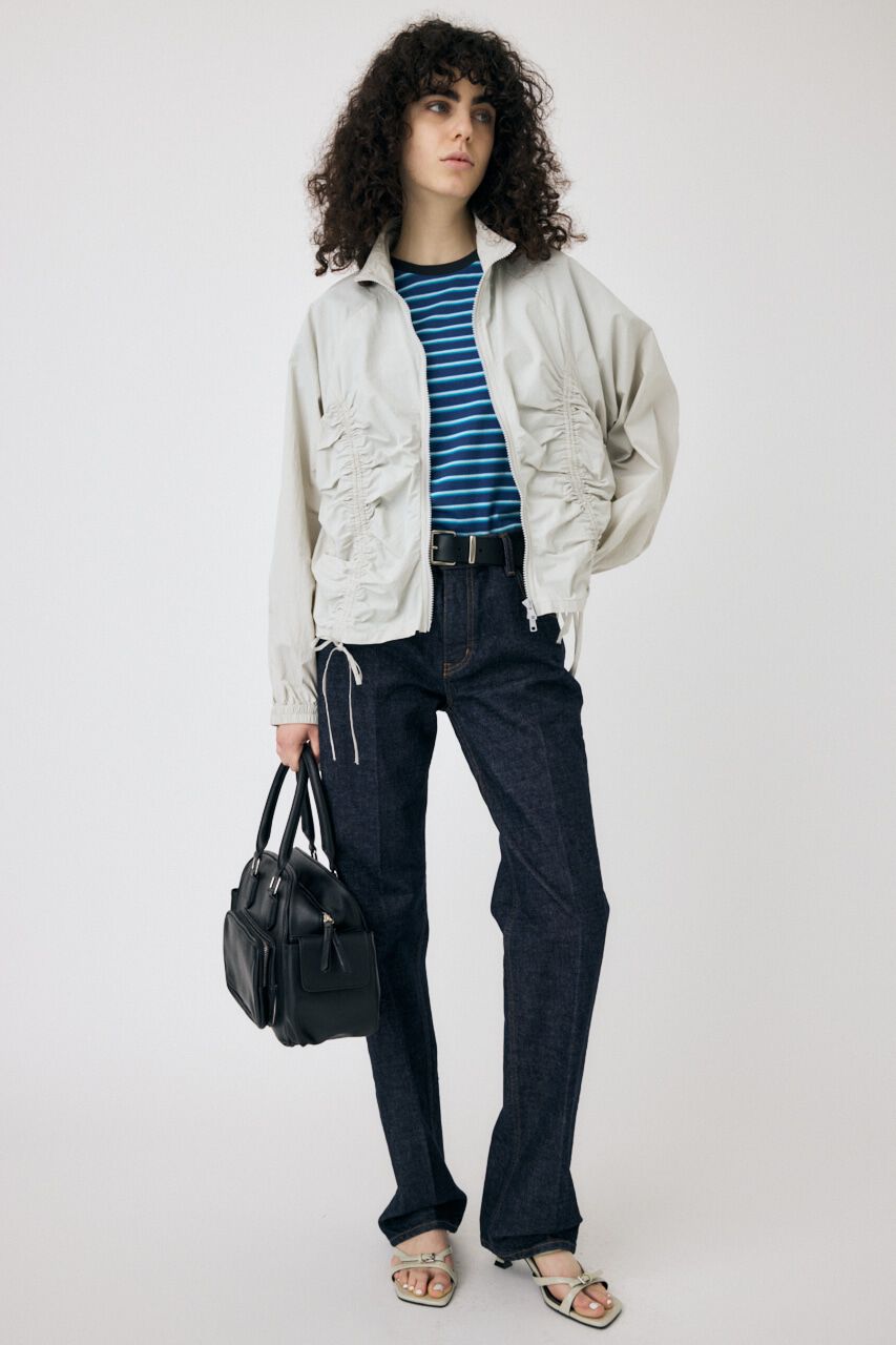 MOUSSY「ROLL SLEEVE マルチストライプ TEE」|Tシャツ・カットソー|