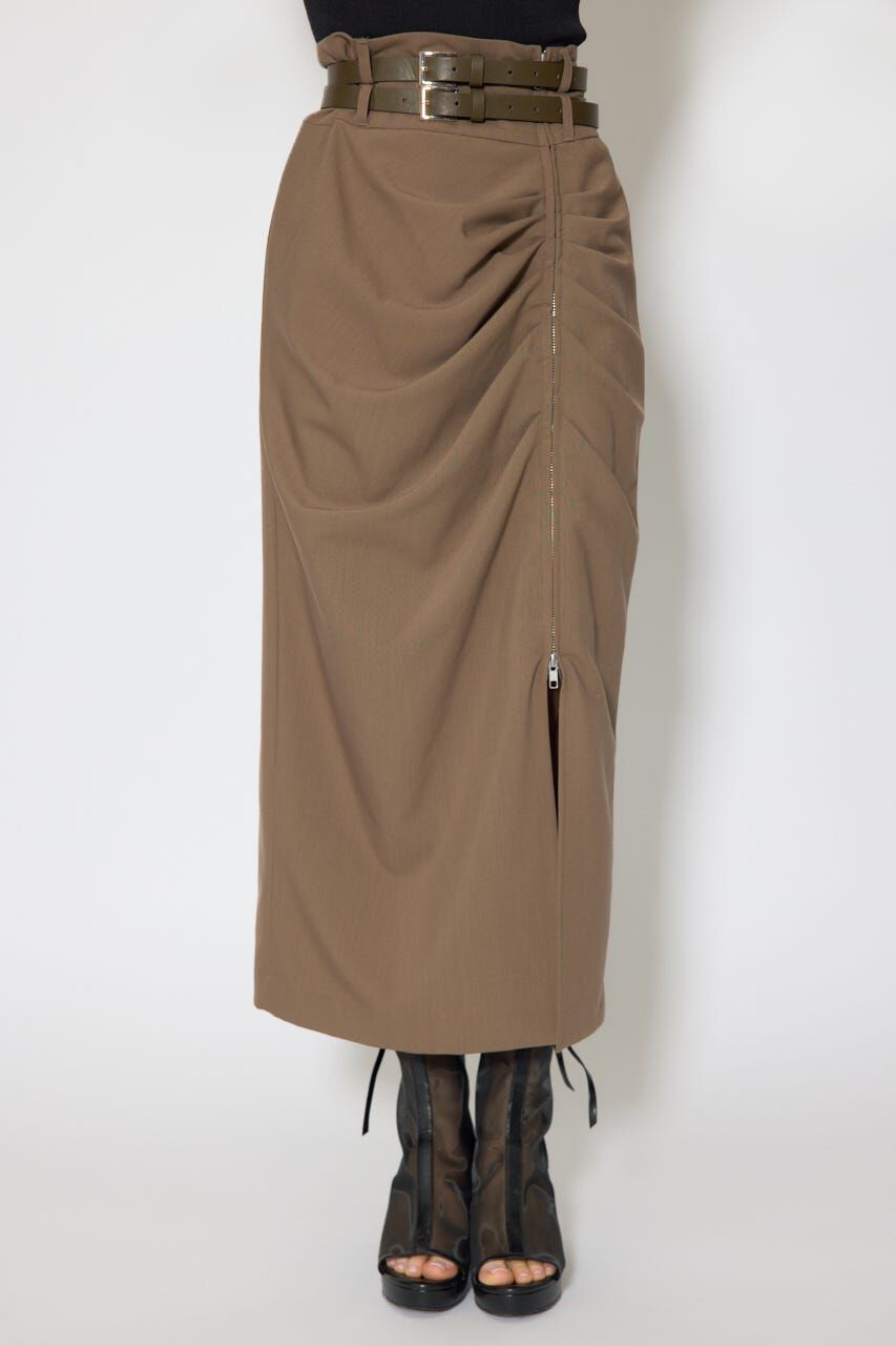 rienda「ダブルウエストデザインロングスカート」|スカート|