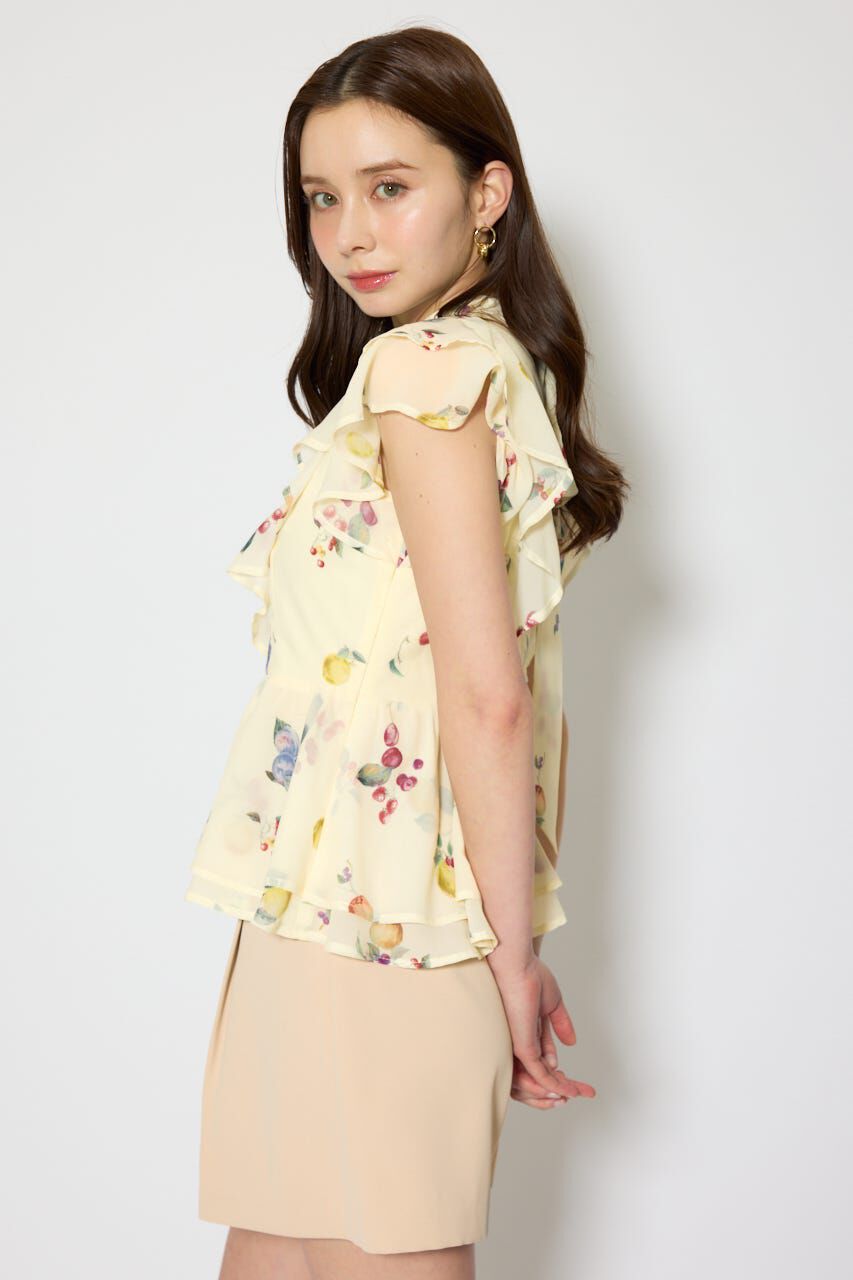 rienda「バックリボンフリルブラウス」|シャツ・ブラウス|