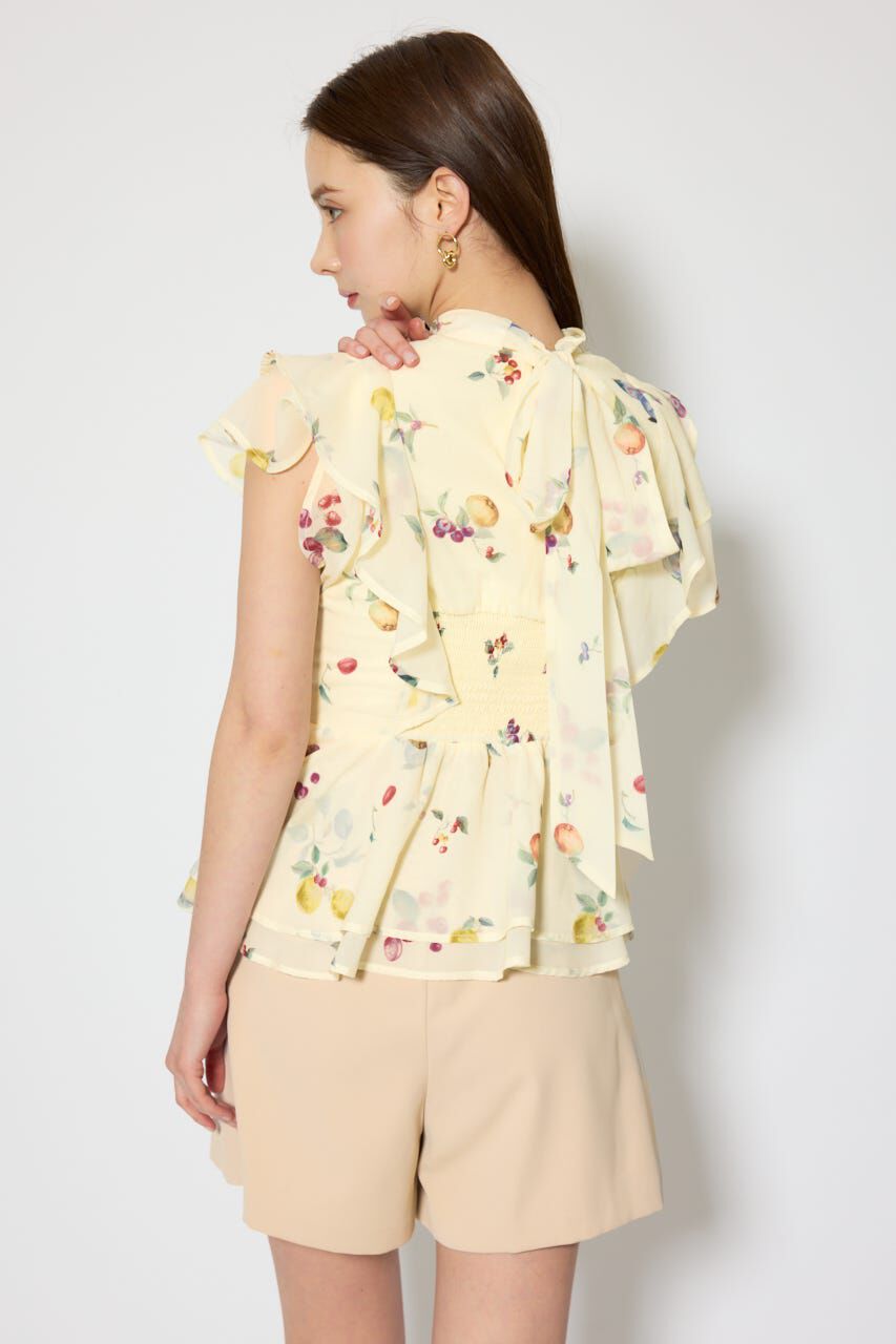 rienda「バックリボンフリルブラウス」|シャツ・ブラウス|