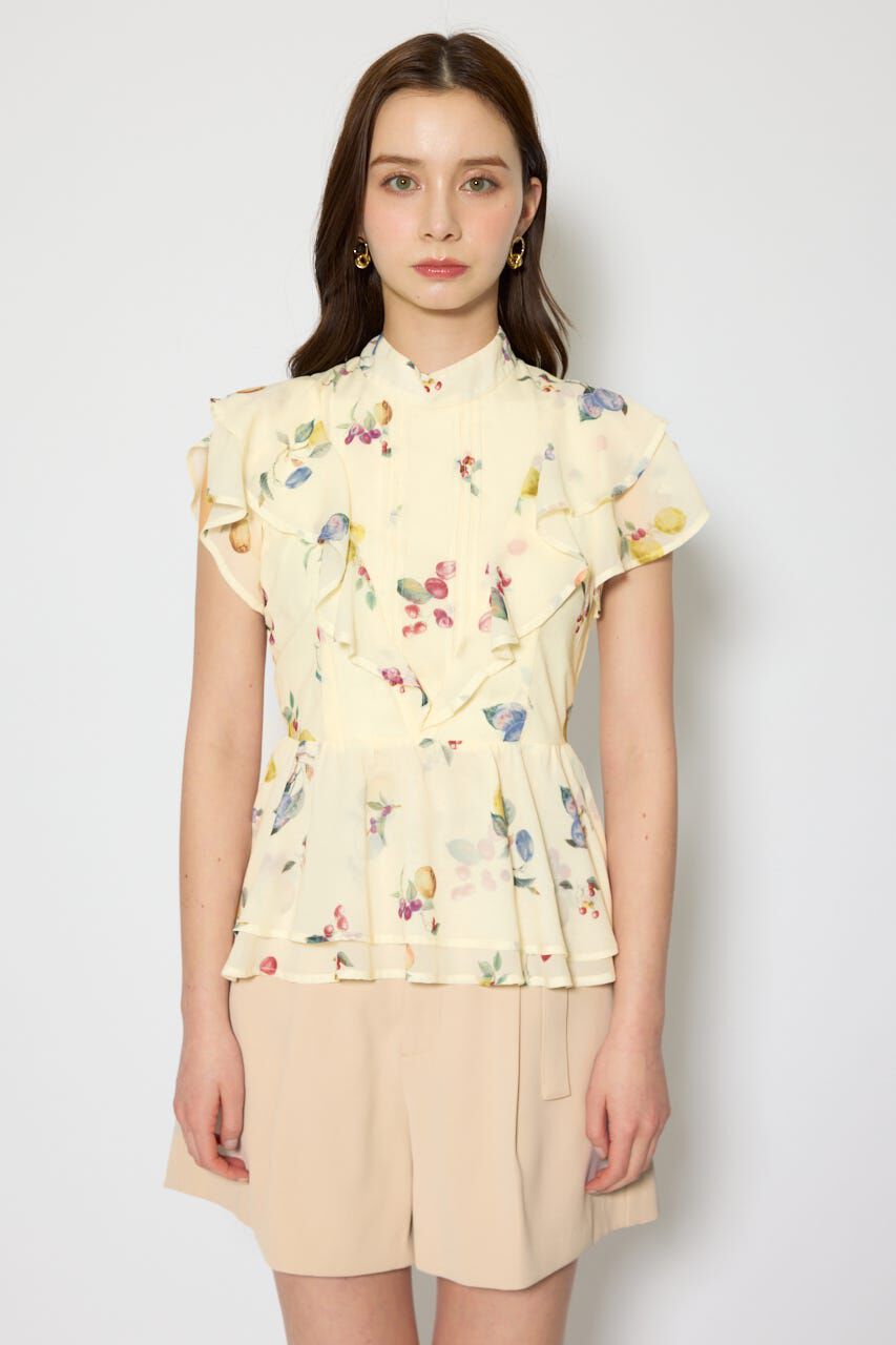 rienda「バックリボンフリルブラウス」|シャツ・ブラウス|