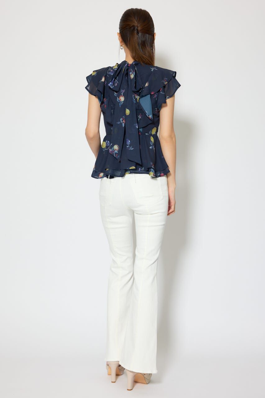 rienda「バックリボンフリルブラウス」|シャツ・ブラウス|