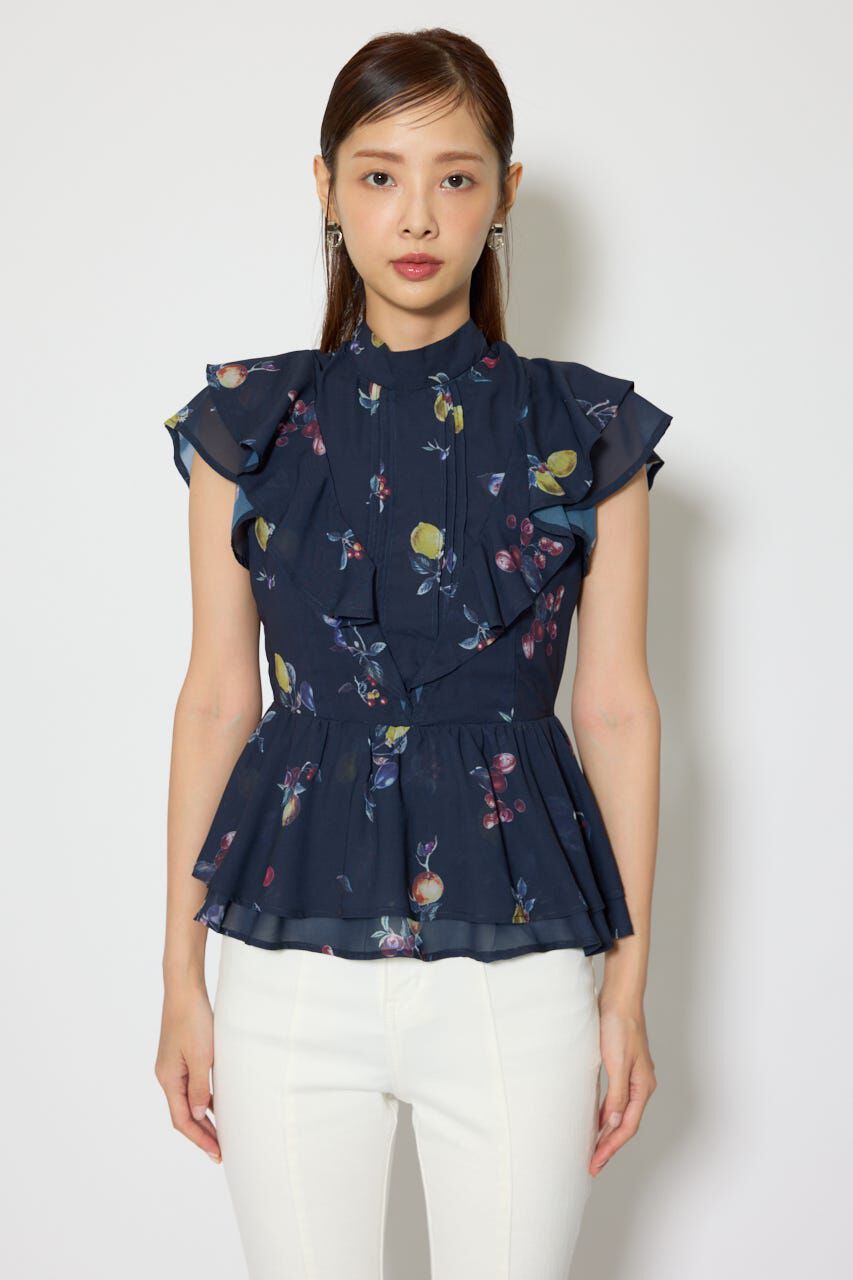 rienda「バックリボンフリルブラウス」|シャツ・ブラウス|