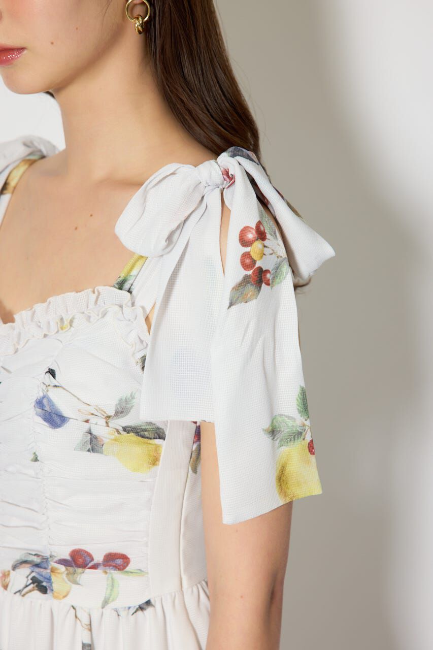 rienda「リボンディティールティアードキャミワンピース」|ワンピース|