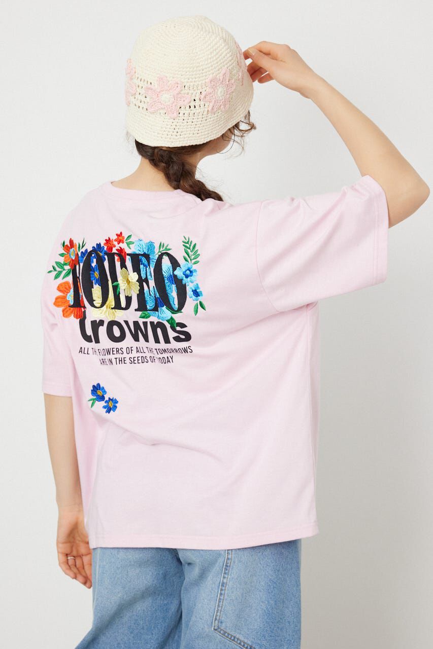 RODEO CROWNS「Flower Bloom Embroidery Tシャツ」|Tシャツ・カットソー|