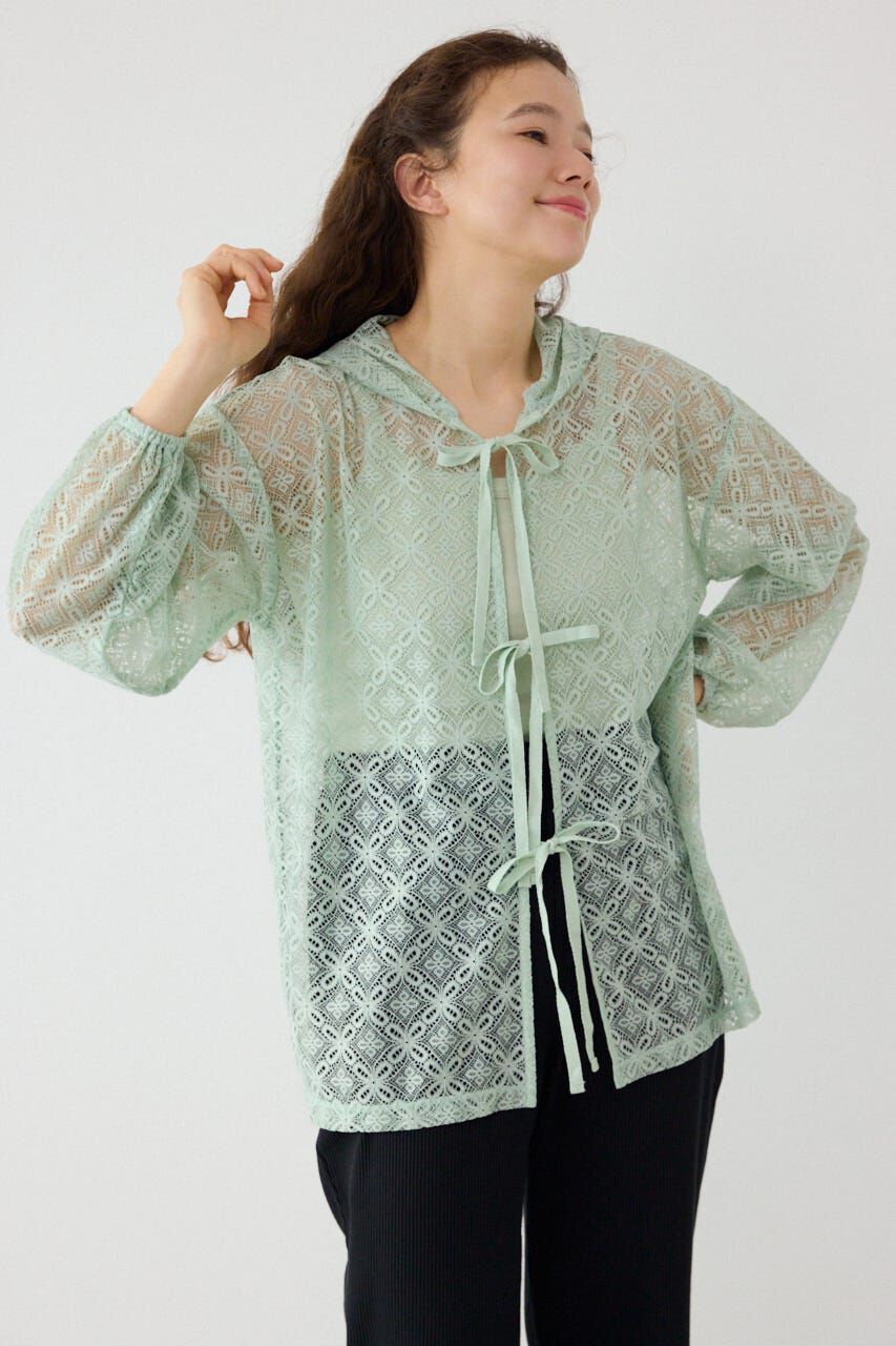 RODEO CROWNS「メッシュフーディカーディガン」|カーディガン|