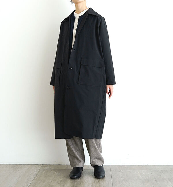 休日と詩「休日のドライブコート」|ステンカラーコート|