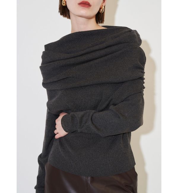 ELENDEEK「ASYMMETRY DRAPE KT」|ニット・セーター|