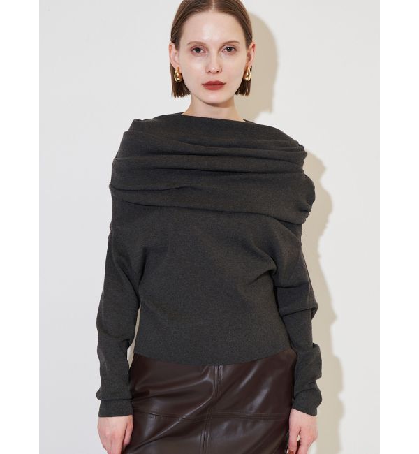 ELENDEEK「ASYMMETRY DRAPE KT」|ニット・セーター|
