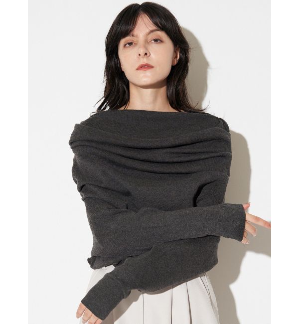 ELENDEEK「ASYMMETRY DRAPE KT」|ニット・セーター|