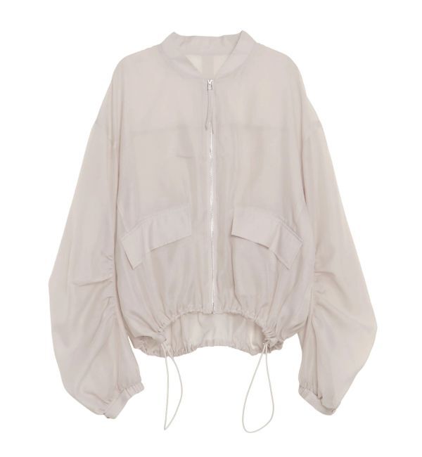 ELENDEEK「BACK TUCK SHEER BZ」|ブルゾン・スタジャン|ベージュ