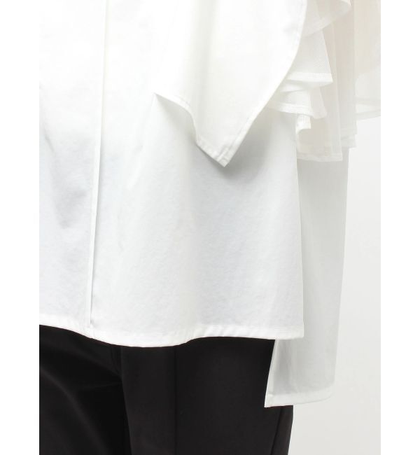 ELENDEEK「MESH LAYERED SLEEVE BL」|シャツ・ブラウス|