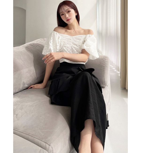 RESEXXY「コットンレースパフブラウス」|シャツ・ブラウス|