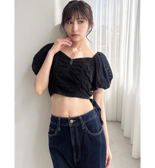 RESEXXY「コットンレースパフブラウス」|シャツ・ブラウス|
