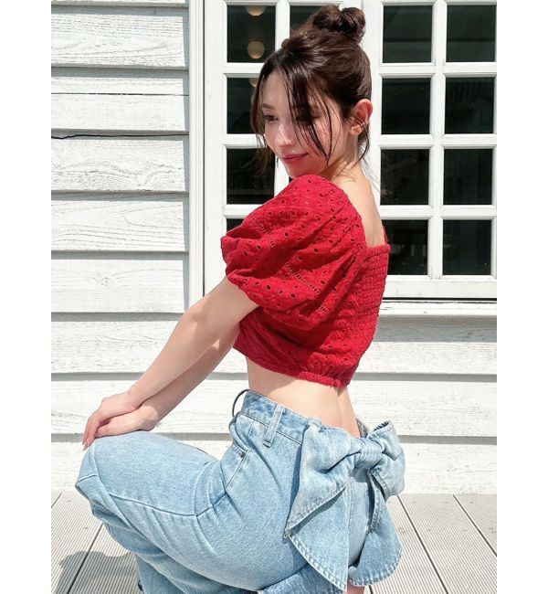 RESEXXY「コットンレースパフブラウス」|シャツ・ブラウス|