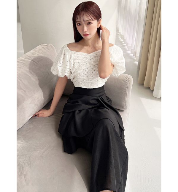 RESEXXY「コットンレースパフブラウス」|シャツ・ブラウス|