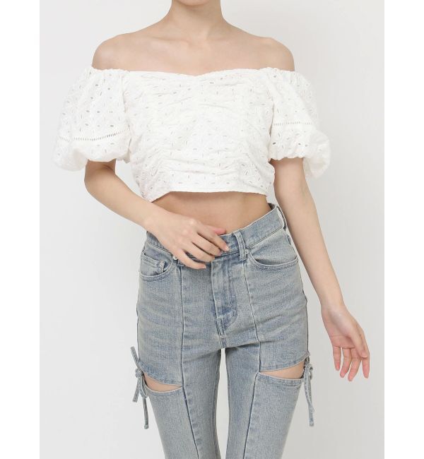 RESEXXY「コットンレースパフブラウス」|シャツ・ブラウス|