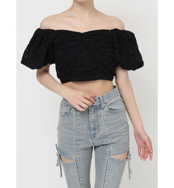 RESEXXY「コットンレースパフブラウス」|シャツ・ブラウス|