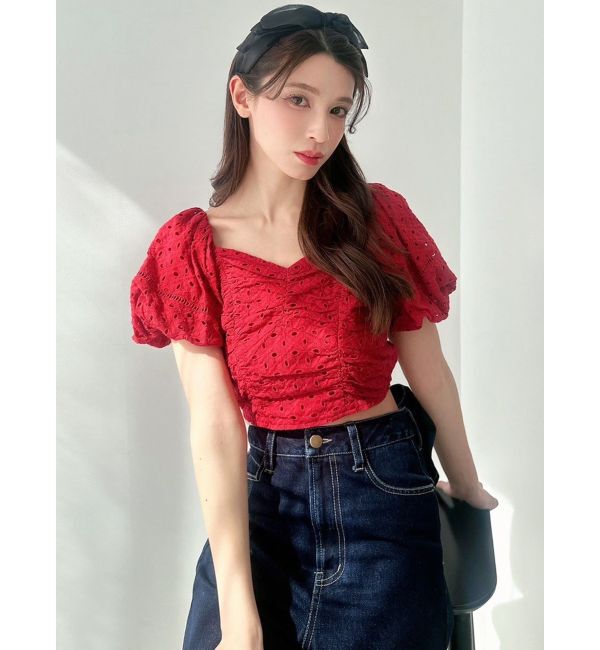 RESEXXY「コットンレースパフブラウス」|シャツ・ブラウス|