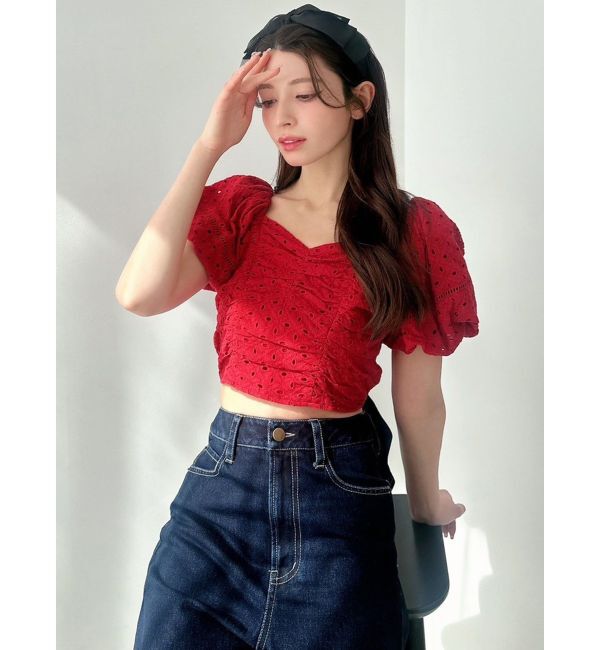 RESEXXY「コットンレースパフブラウス」|シャツ・ブラウス|