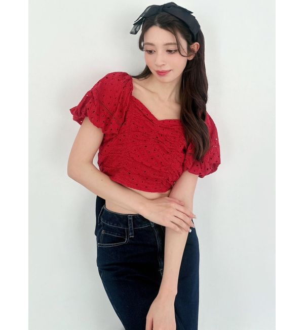 RESEXXY「コットンレースパフブラウス」|シャツ・ブラウス|