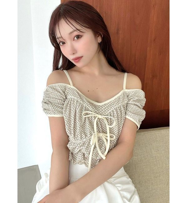 RESEXXY「ダブルリボンクロップドトップス」|Tシャツ・カットソー|