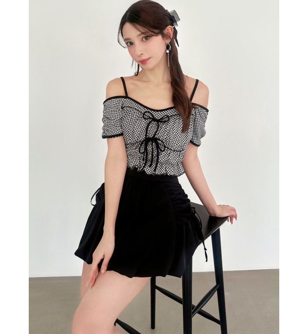 RESEXXY「ダブルリボンクロップドトップス」|Tシャツ・カットソー|