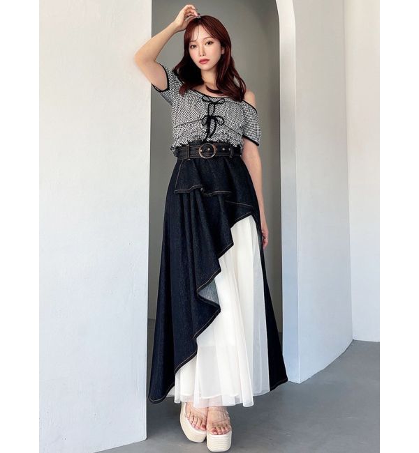 RESEXXY「ダブルリボンクロップドトップス」|Tシャツ・カットソー|